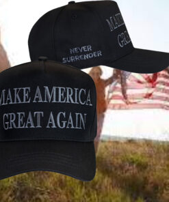 Never Surrender MAGA Trucker Hat1