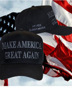 Trump 2024 Never Surrender Black MAGA Baseball Cap2