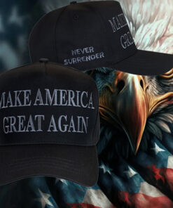 Trump 2024 Never Surrender Black MAGA Cap1