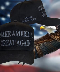 Trump 2024 Never Surrender Black MAGA Cap2