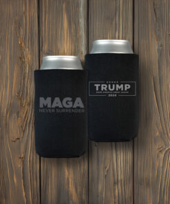 Trump MAGA NEVER SURRENDER Black Beverage Cooler