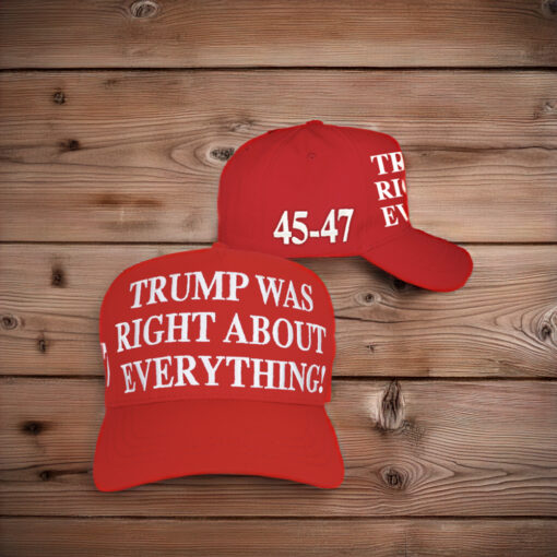 Trump Was Right Red Hat Caps