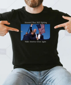 DONALD TRUMP Never Surrender T-Shirt - Shot at Rally July 14th 2024 Legend