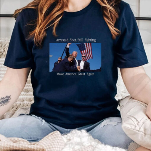 DONALD TRUMP Never Surrender T-Shirt - Shot at Rally July 14th 2024 Legends