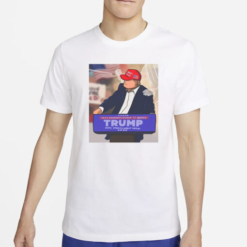 Donald Trump Assassination Attempt Fist Pump T-Shirt - Patriotic Tee 2024, American Pride - Guardian angel5