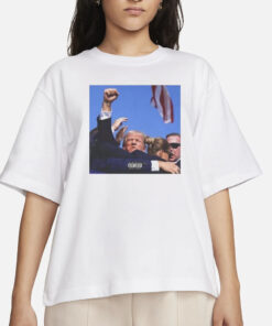 Donald Trump Fist Pump Shooting Album Cover T-Shirt