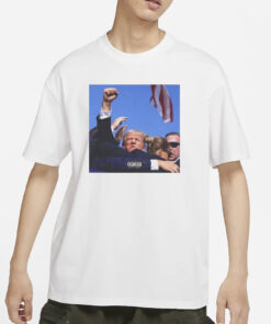 Donald Trump Fist Pump Shooting Album Cover T-Shirts