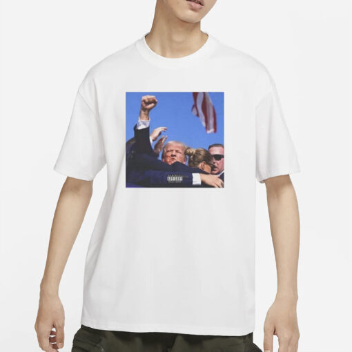 Donald Trump Fist Pump Shooting Album Cover T-Shirts