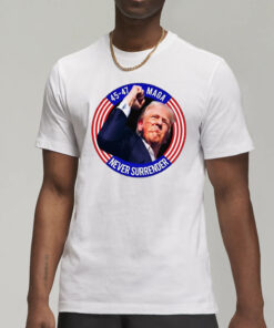 Donald Trump Shot NEVER SURRENDER Rally Shooting 2024 T-Shirt3