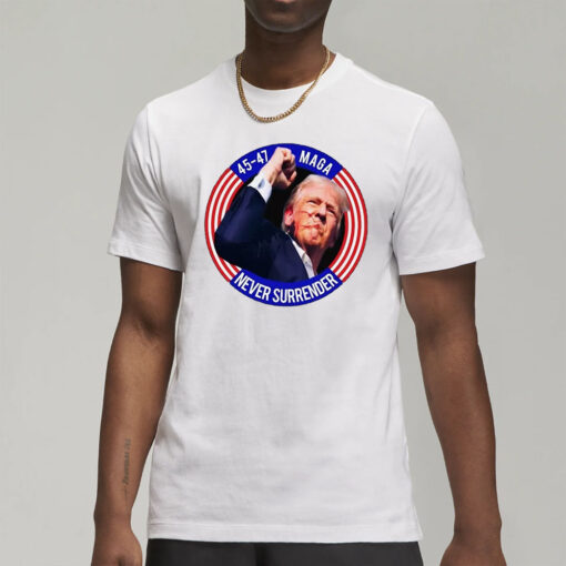 Donald Trump Shot NEVER SURRENDER Rally Shooting 2024 T-Shirt3