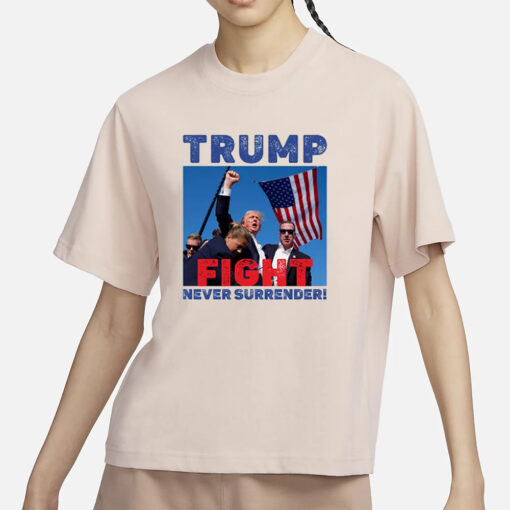 Donald Trump Shot T-Shirt -FIGHT, NEVER SURRENDER!!,TRUMP 2024 Support T-Shirt5