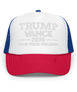 Trump Vance Trucker Hat, Trump Vance Hat, Trump Vance 2024 Hat, Red Trump Trucker Hat, Trump Hat, Fuck Your Feelings Trucker Hat, Red Hat1