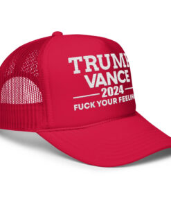 Trump Vance Trucker Hat, Trump Vance Hat, Trump Vance 2024 Hat, Red Trump Trucker Hat, Trump Hat, Fuck Your Feelings Trucker Hat, Red Hat2