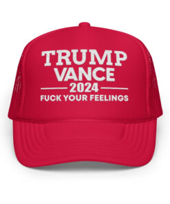 Trump Vance Trucker Hat, Trump Vance Hat, Trump Vance 2024 Hat, Red Trump Trucker Hat, Trump Hat, Fuck Your Feelings Trucker Hat, Red Hat4