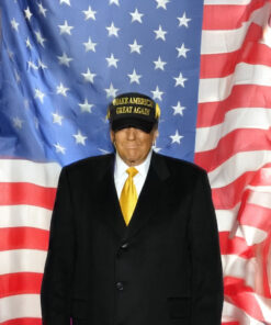 BLACK AND GOLD MAGA HAT