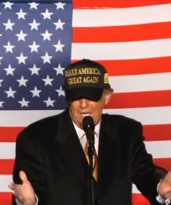 BLACK AND GOLD MAGA HAT US