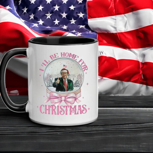 Trump I'll Be Home for Christmas - Humorous Trump Christmas Mug1