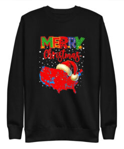 Trump Winner Election Red Electoral Map Merry Christmas Shirt ,Sweatshirt