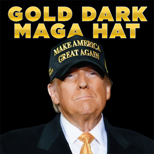 Trump Gold Dark MAGA Hat